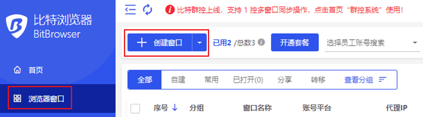 比特浏览器配置示例1